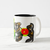 Llama Joy süß Zweifarbige Tasse (VorderseiteRechts)