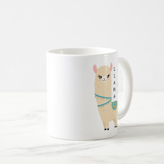 Llama Kaffeetasse (VorderseiteRechts)