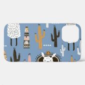 Llama, Kaktus, handGezeichnet Elementmuster. Case-Mate iPhone Hülle (Rückseite (Horizontal))