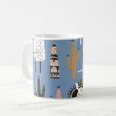 Llama, Kaktus, handGezeichnet Elementmuster. Kaffeetasse (Vorderseite Links)