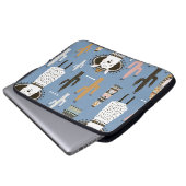 Llama, Kaktus, handGezeichnet Elementmuster. Laptopschutzhülle (Vorne Knopf)