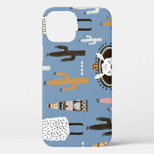 Llama, Kaktus, Handgezeichnete Elemente Muster. Case-Mate iPhone Hülle
