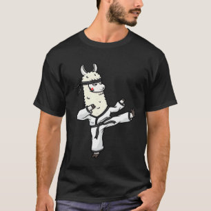 Llama Karate Teacher Taekwondo Sensei Lover Idee T-Shirt