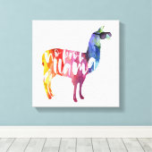 Llama. Kein Problem. Kein Prob-Lama. Lustige Sprüc Leinwanddruck (Insitu (Holzboden))