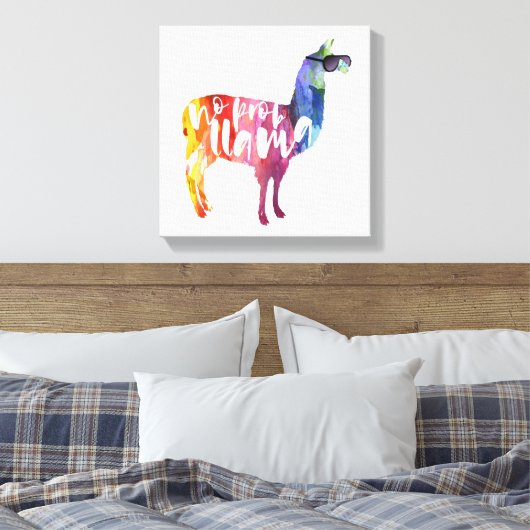 Llama. Kein Problem. Kein Prob-Lama. Lustige Sprüc Leinwanddruck (Insitu (Schlafzimmer))