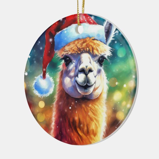 Llama Keramik Ornament (Links)