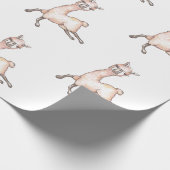 Llama Kindergeburtstag Party Geschenkpapier (Ecke)