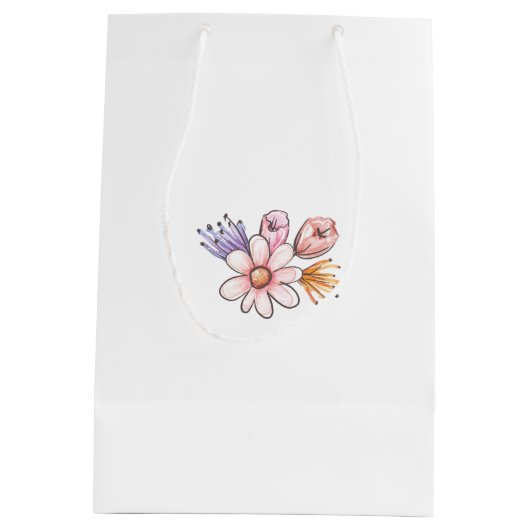 Llama Kindergeburtstag Party Mittlere Geschenktüte (Rückseite)