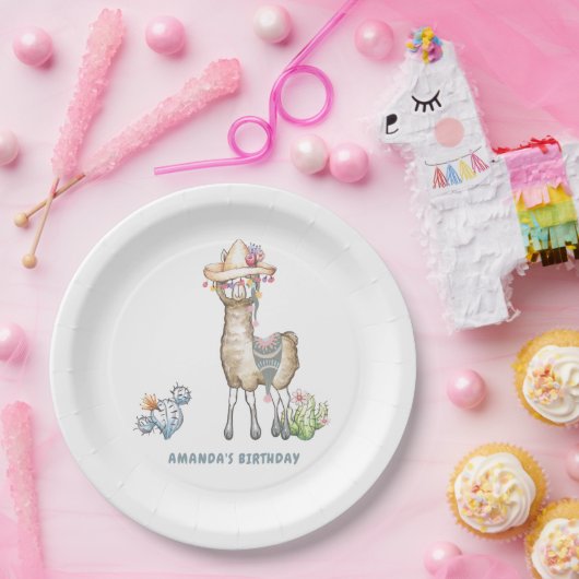 Llama Kindergeburtstag Party Pappteller (Party)