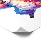 Llama Kinderzimmer Decor Kid's Wall Kunst, Dichtun Poster (Ecke)