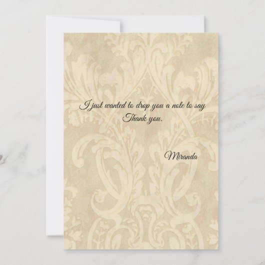 Llama Lächeln Danke Note Card (Rückseite)