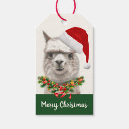 Llama Lächelt Niedliche Weihnachtsfeier personalis Geschenkanhänger
