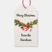 Llama Lächelt Niedliche Weihnachtsfeier personalis Geschenkanhänger (Rückseite)