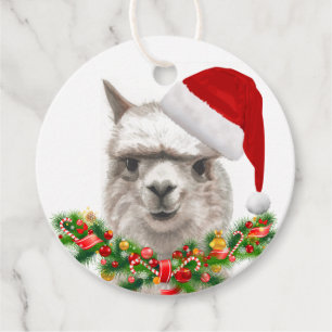Llama Lächelt Niedliche Weihnachtsfeier personalis Geschenkanhänger