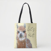 Llama Lass uns stricken Tasche (Vorderseite)