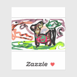 Llama Lazy Aufkleber