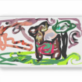 Llama Lazy Aufkleber (Vorderseite)