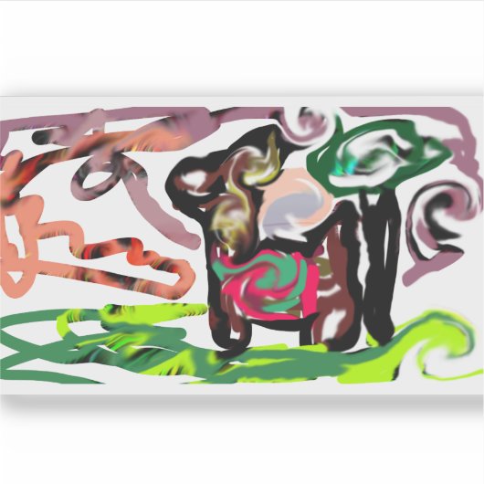 Llama Lazy Aufkleber (Vorderseite)