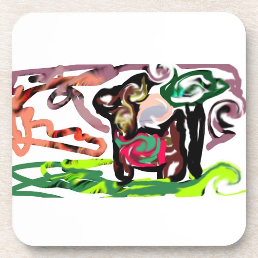 Llama Lazy Getränkeuntersetzer (Vorderseite)