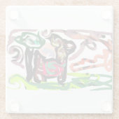 Llama Lazy Glasuntersetzer (Rückseite)