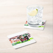 Llama Lazy Rechteckiger Pappuntersetzer (Vor Ort)