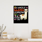 Llama Learning Teachers Schüler Alpaca Liebhaber Poster (Küche)