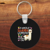 Llama Learning Teachers Schüler Alpaca Liebhaber Schlüsselanhänger (Vorderseite)