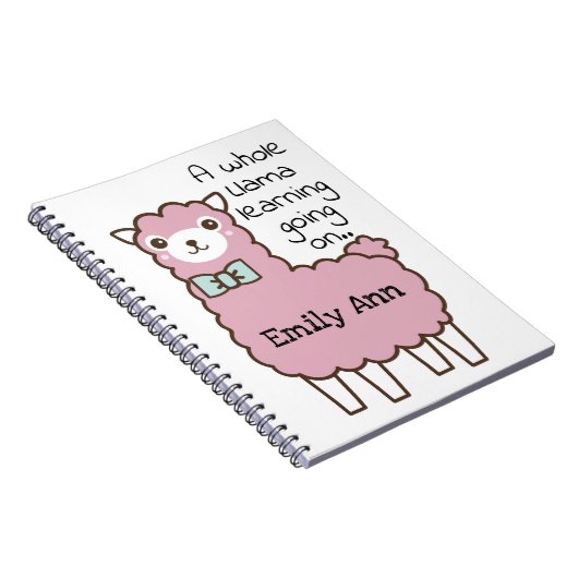 Llama Learning Zitat Notizblock (Rechte Seite)