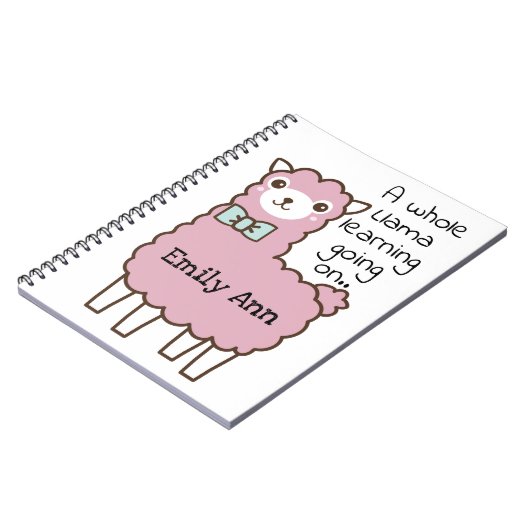 Llama Learning Zitat Notizblock (Linke Seite)