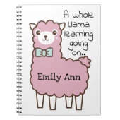 Llama Learning Zitat Notizblock (Vorderseite)