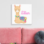 Llama Leinwanddruck (Insitu (Wohnzimmer))