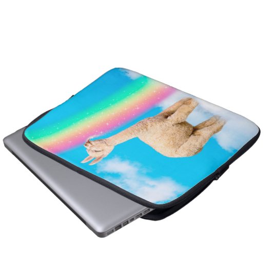 Llama Licking Rainbow Laptopschutzhülle (Vorne Knopf)