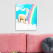 Llama Licking Rainbow Leinwanddruck (Insitu (Wohnzimmer))