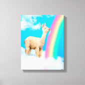 Llama Licking Rainbow Leinwanddruck (Vorderseite)