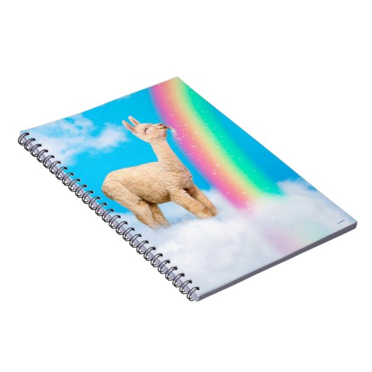 Llama Licking Rainbow Notizblock (Rechte Seite)