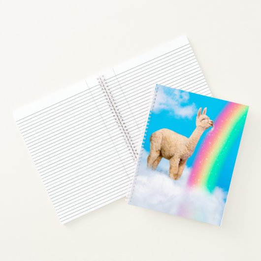 Llama Licking Rainbow Notizblock (Innenseite)