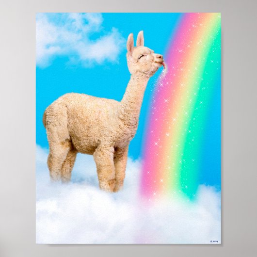 Llama Licking Rainbow Poster (Vorne)