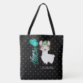 Llama-Liebe - Aquamarin Tasche (Vorderseite)