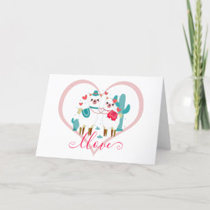 Llama Liebe Feiertagskarte