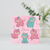 Llama-Liebe Feiertagskarte (Stehend Vorderseite)