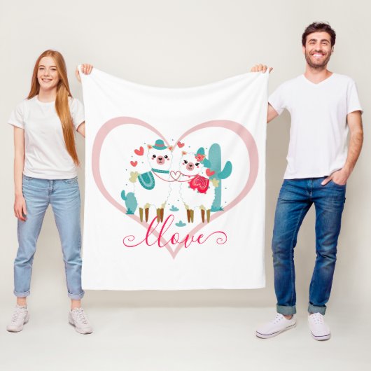 Llama Liebe Fleecedecke (Beispiel)