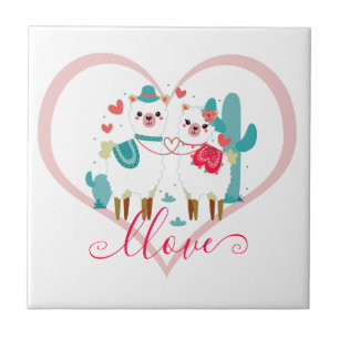 Llama Liebe Fliese