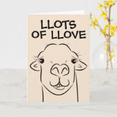 LLAMA LIEBE GEBURTSTAGSKARTEN KARTE (Gelbe Blume)