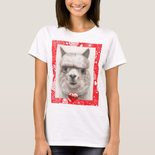 Llama Liebe Happy Valentine's Day T - Shirt Niedli