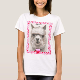 Llama Liebe Happy Valentine's Day T - Shirt Niedli
