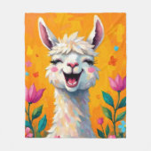 Llama-Liebe in Bloom Fleecedecke (Vorderseite)
