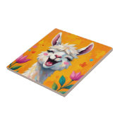 Llama-Liebe in Bloom Fliese (Seite)