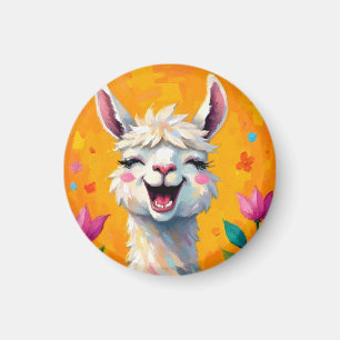 Llama-Liebe in Bloom Magnet
