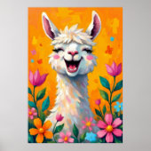 Llama-Liebe in Bloom Poster (Vorne)