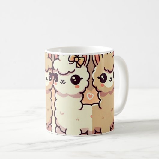 Llama-Liebe Kaffeetasse (VorderseiteRechts)